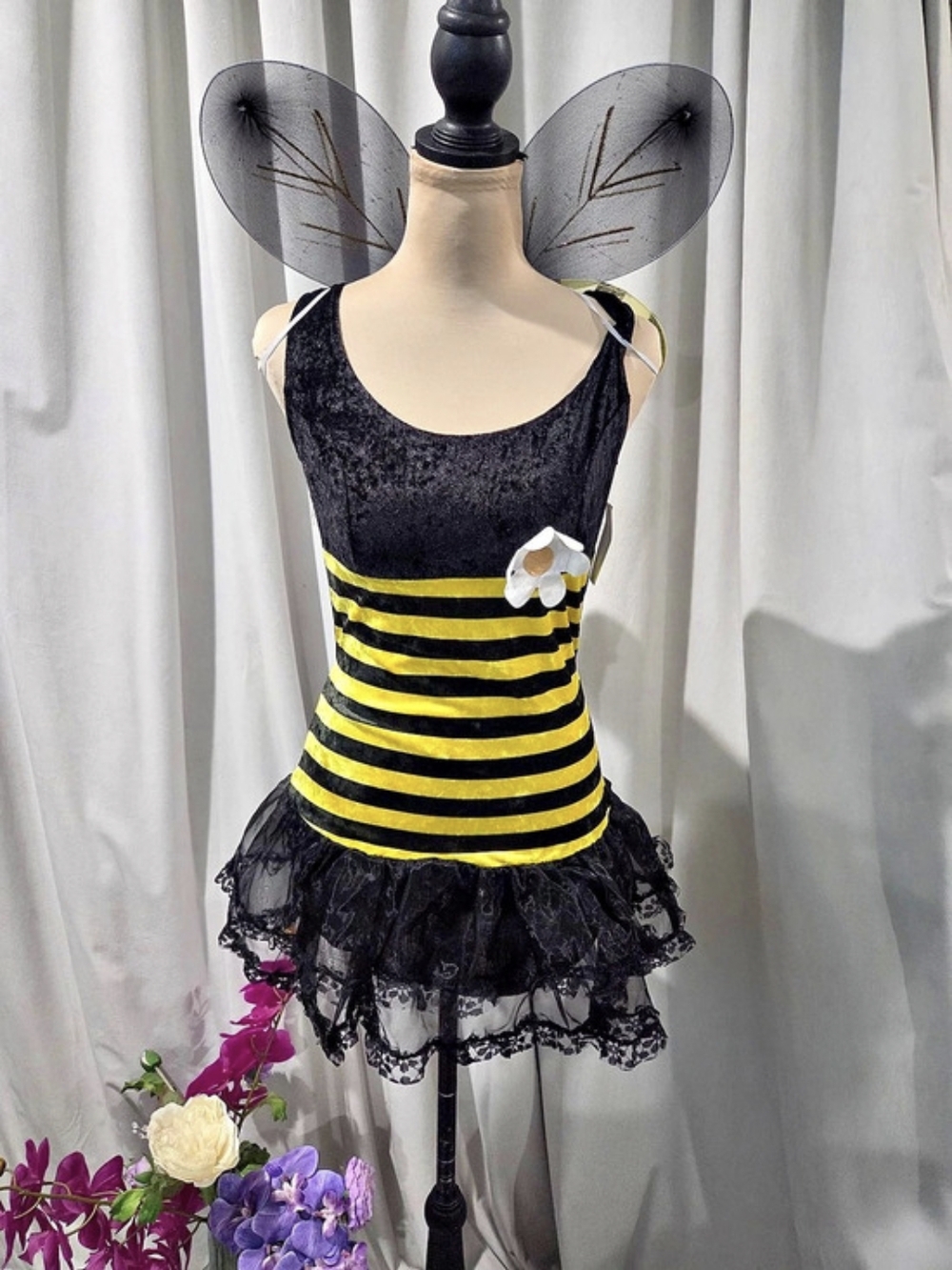 The Most Bee-utiful Costume Bee Halloween Costume Black & Yellow NWT